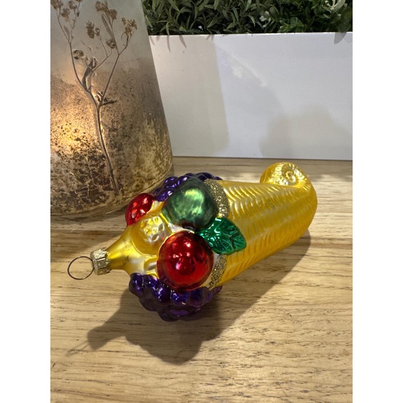Vintage Cornucopia Ornament – 1995 Czech 6"; - Picture 1 of 4